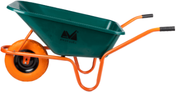 Wheelbarrow P with Plastic Tray and Polyurethane Wheel with Metal Rim