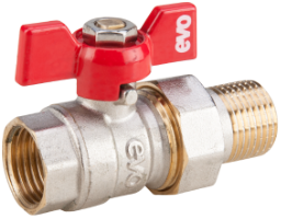 Ball Valve with Butterfly Handle with Union F-M 1036 / D[inch]: 1/2