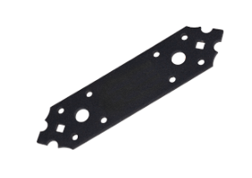 Perforated Jointing Plate for Wood Black Decorative / d[mm]: 230x65x2.5