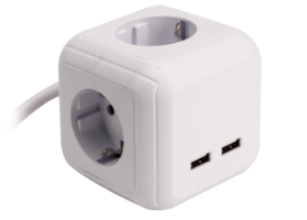 Multifunctional Cube with Schuko Socket and USB