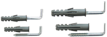 L-Type Screw with Wall Plug (2 pcs)