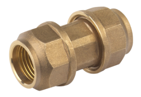 Quick Brass Coupling for Plastic Pipe