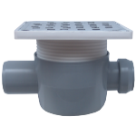 Square Floor Drain with Riser SL 1 Inlet 180° SP-H75-150-3