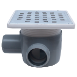 Square Floor Drain Trap with Riser SL1 1 Inlet 90° Left SP-H75-150-1