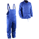 Blue Jacket and Bib Pants Suit