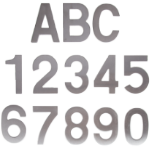 Self-Adhesive Stainless Steel Number H95 mm