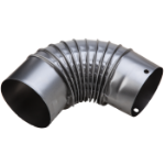 Curved Black Sheet Metal Elbow Pipe 1029