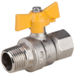 Gas Ball Valve with Butterfly Handle F-M 1048