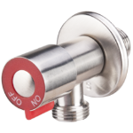 Brushed Stainless Steel Angle Valve with Ceramic Headwork