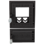 Stove Door with Glass + Ash Pan Romanian Motifs II