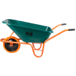 Wheelbarrow P with Plastic Tray and Slim Polyurethane Wheel with Metal Rim