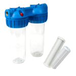 Double Water Filter with Mesh and Carbon Cartridge EvoSanitary®