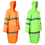 Long Reflective Raincoat