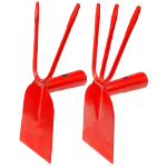 Hand Hoe with Fork, Red