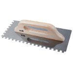 Stainless Steel Notched Trowel with Wooden Handle EvoTools® Professional